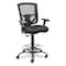 Officesource CoolMesh Pro Mesh Back Task Stool with Adjustable Arms, Upholstered Seat, Footring and Black Base 8051ANSFGR - alternate 1